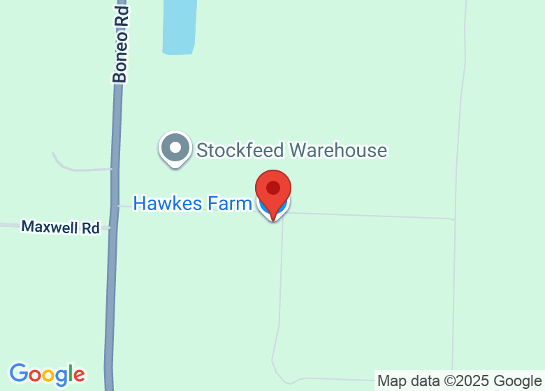 Map showing location of Hawkes Farm
