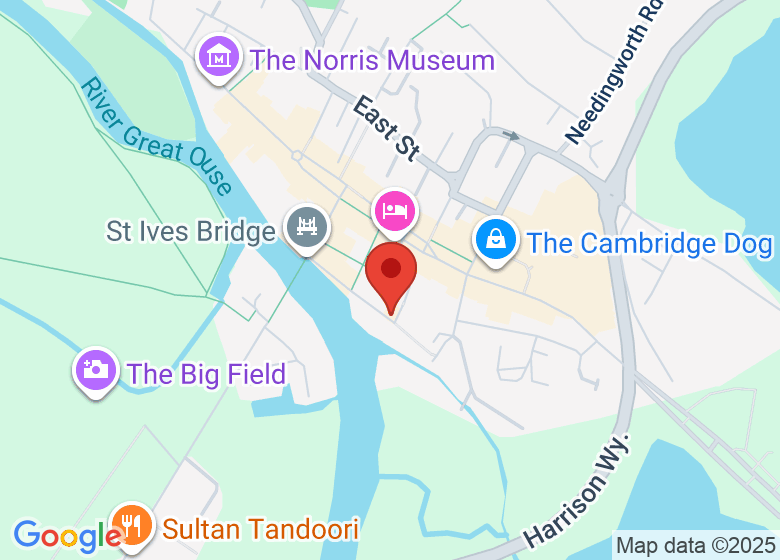 Map showing location of Oliver Cromwell