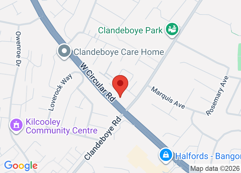Map showing location of Jollyes - The Pet People Bangor