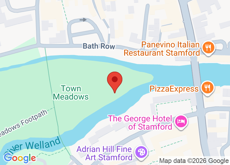 Map showing location of Stamford Meadows.