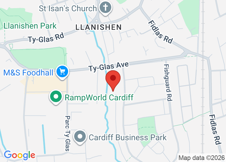 Map showing location of Llanishen Rugby Football Club