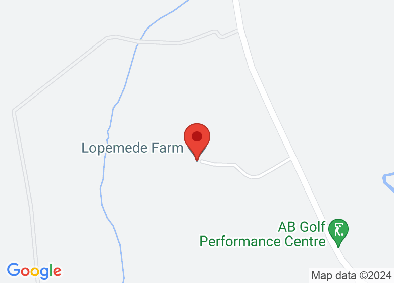 Map showing location of Lopemede Farm