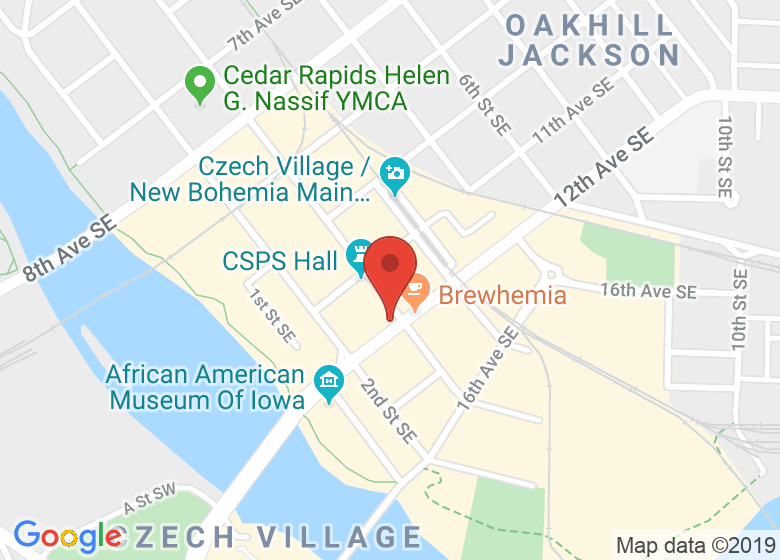 Map showing location of Parlor City Pub & Eatery