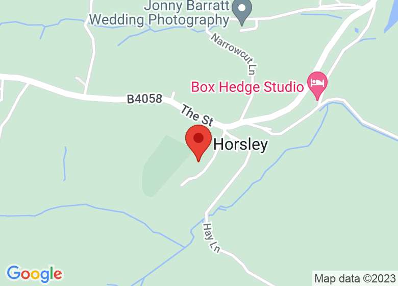 Map showing location of Horsley Village Hall (Gloucestershire)