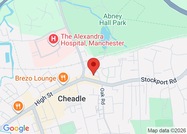 Map showing location of Yoga Sangha Manchester