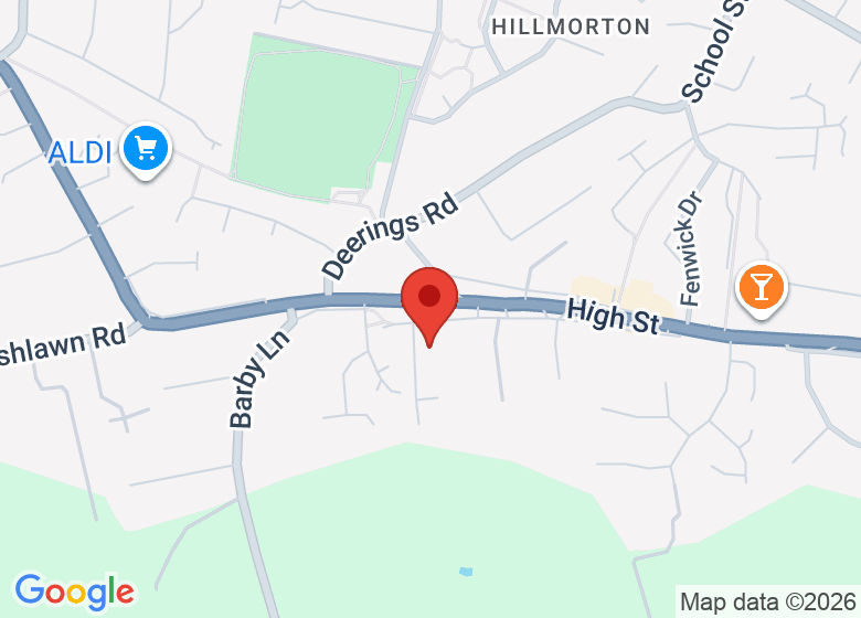 Map showing location of English Martyrs Catholic Church