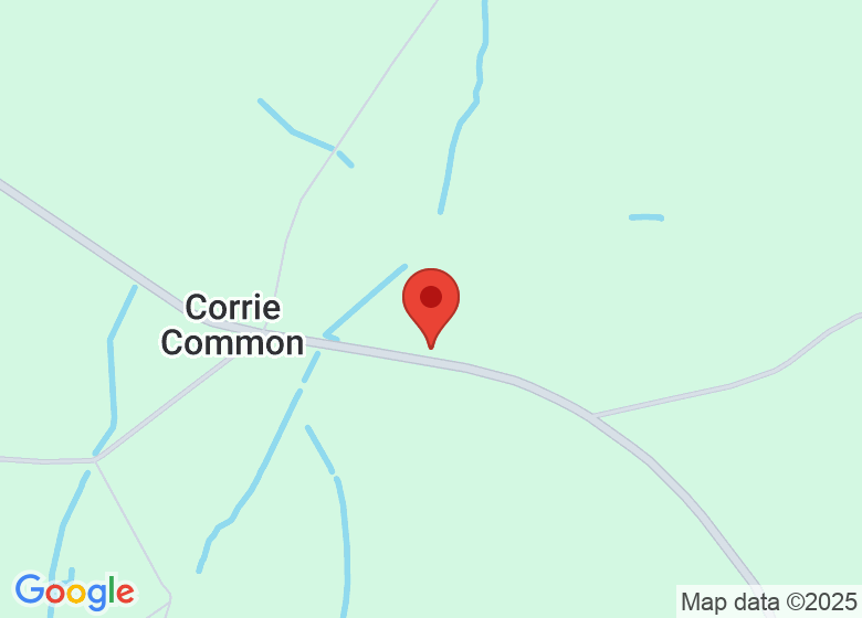 Map showing location of Corrie hall 