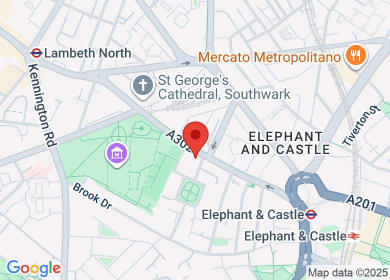Map showing location of Siobhan Davies Studios