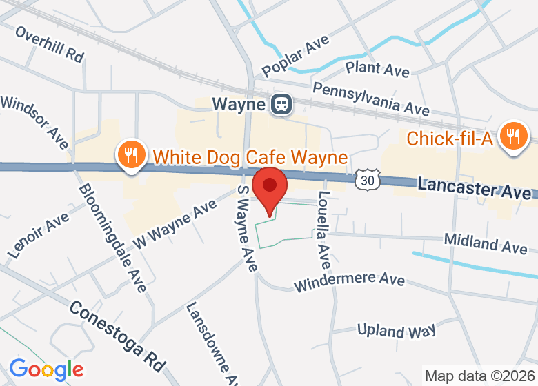 Map showing location of Radnor Activity Center at Sulpizio Gym