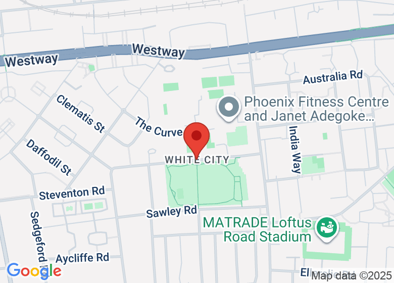 Map showing location of White City