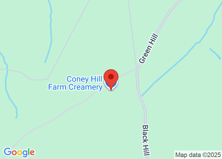 Map showing location of Coney Hill Farm Creamery