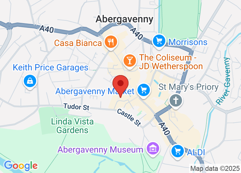 Map showing location of Pawb Arts Workshop and Studio
