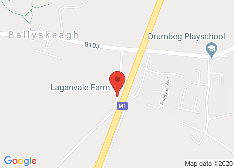 Map showing location of Laganvale Farm