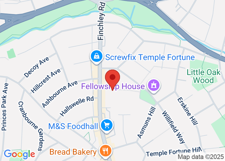 Map showing location of Garden Suburb Infant School