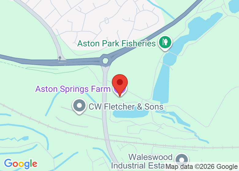 Map showing location of Aston Springs Farm