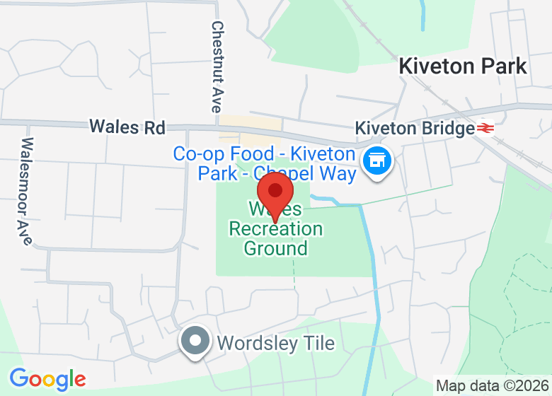 Map showing location of Wales Recreation Ground