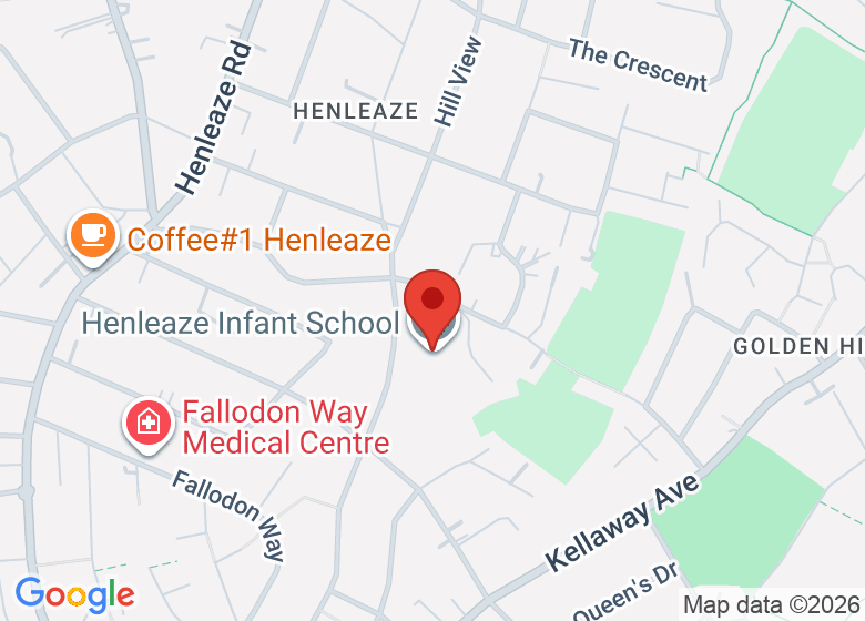 Map showing location of Henleaze Infant School