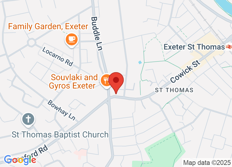 Map showing location of St Thomas Community Food Hub, Love Food CIC