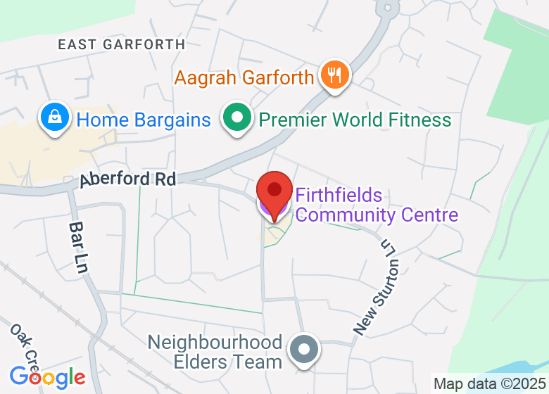 Map showing location of Firthfields Community Centre