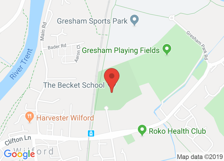 Map showing location of The Becket School