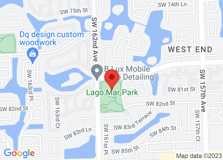 Map showing location of Lago Mar Park