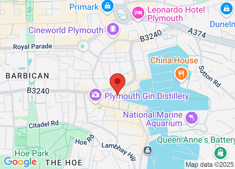Map showing location of Custom House Plymouth - Events & Wedding Venue