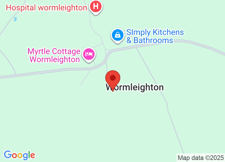 Map showing location of Wormleighton Hall