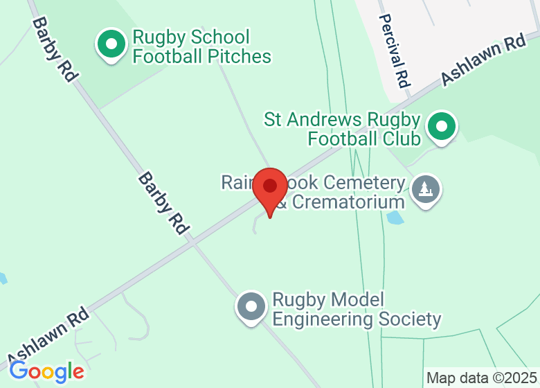 Map showing location of Rugby Riding Club