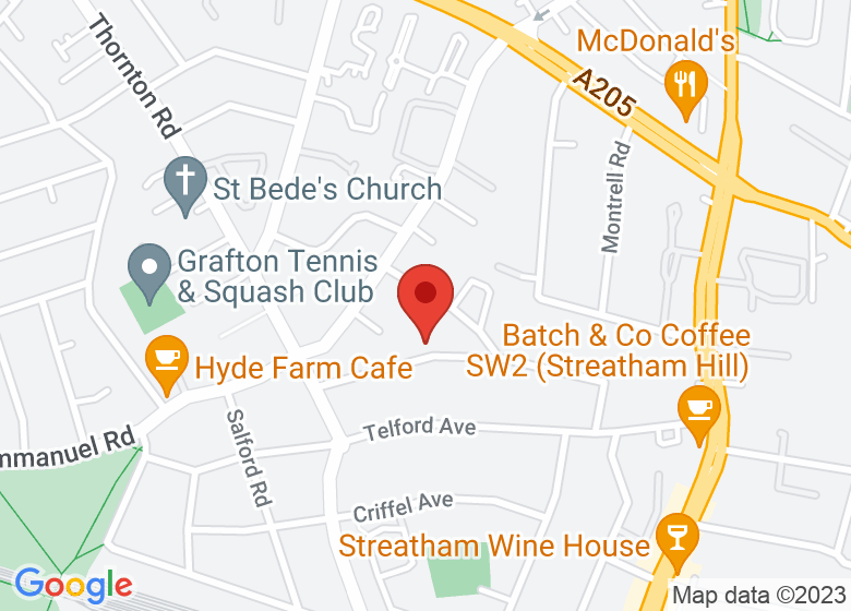 Map showing event location