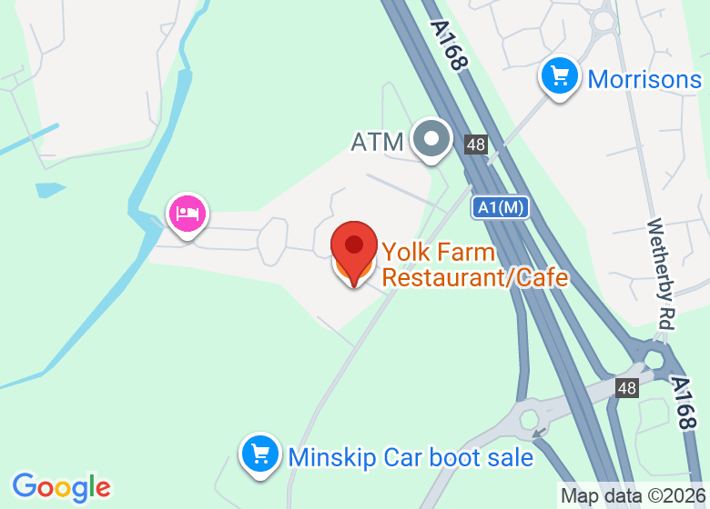 Map showing location of Yolk Farm Restaurant/Cafe