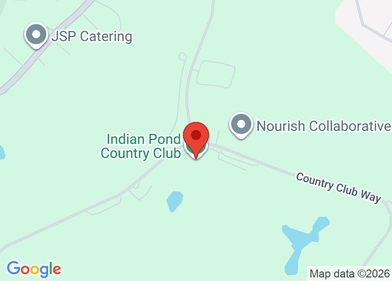 Map showing location of Indian Pond Country Club