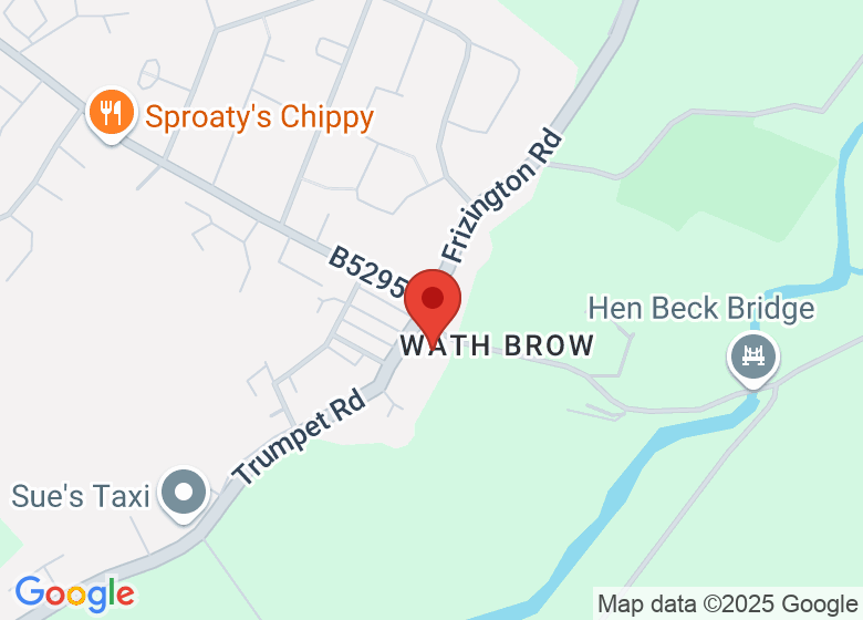 Map showing location of Wath Brow Hornets RLFC