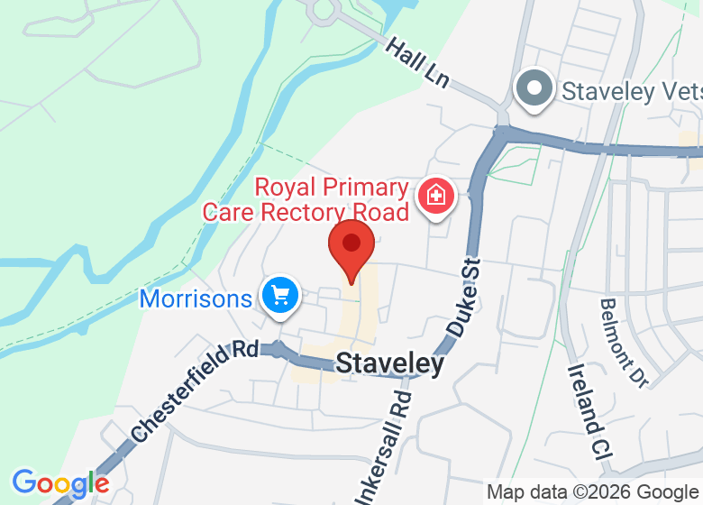 Map showing location of Treasures Nursery