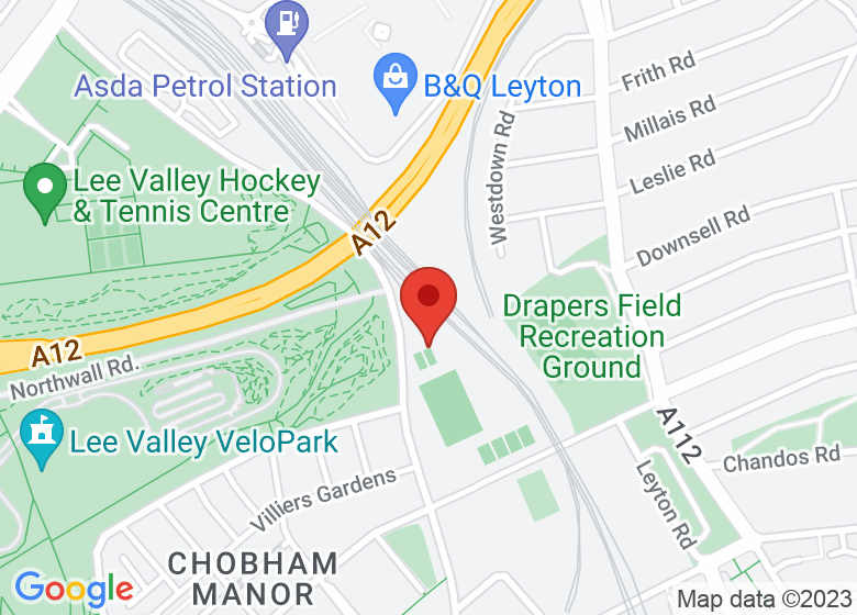 Map showing location of Chobham Academy