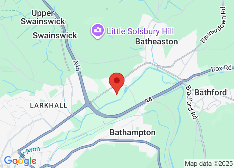 Map showing location of Bath Archers