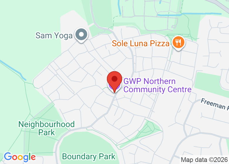Map showing location of GWP Northern Community Centre