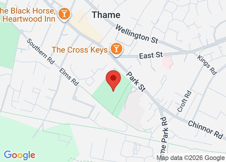 Map showing location of Elms Park Recreation Ground