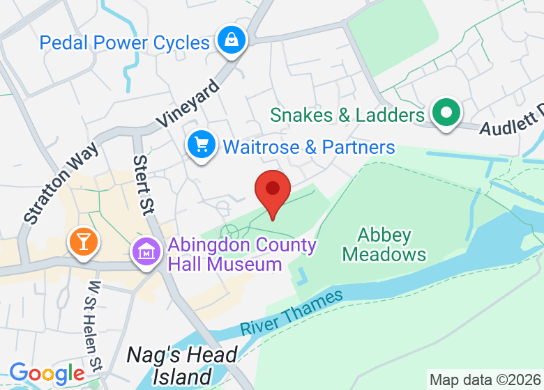 Map showing location of Abbey Gardens