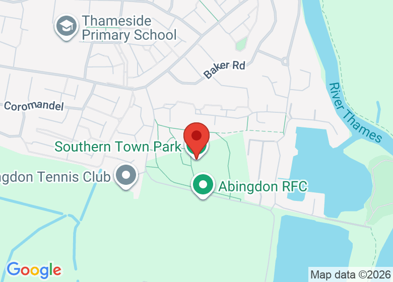 Map showing location of Southern Town Park