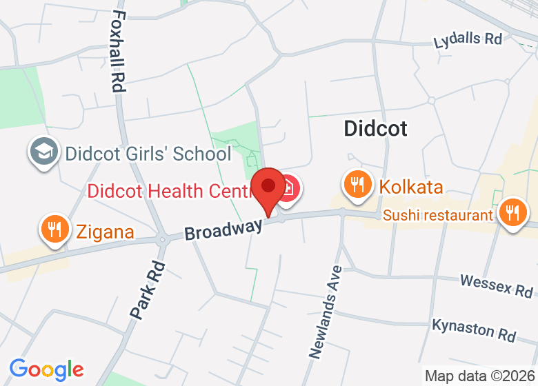 Map showing location of Didcot Civic Hall