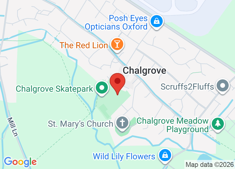 Map showing location of Chalgrove Recreation Ground