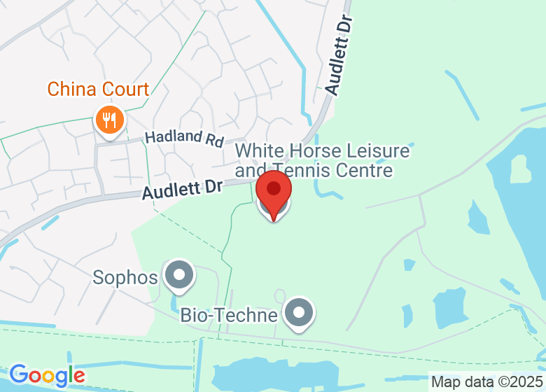 Map showing location of White Horse Leisure and Tennis Centre