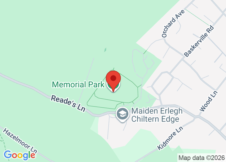 Map showing location of Memorial Park
