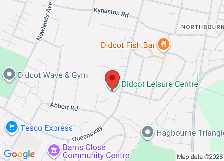 Map showing location of Didcot Leisure Centre