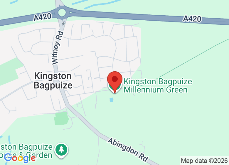 Map showing location of Kingston Bagpuize Millennium Green