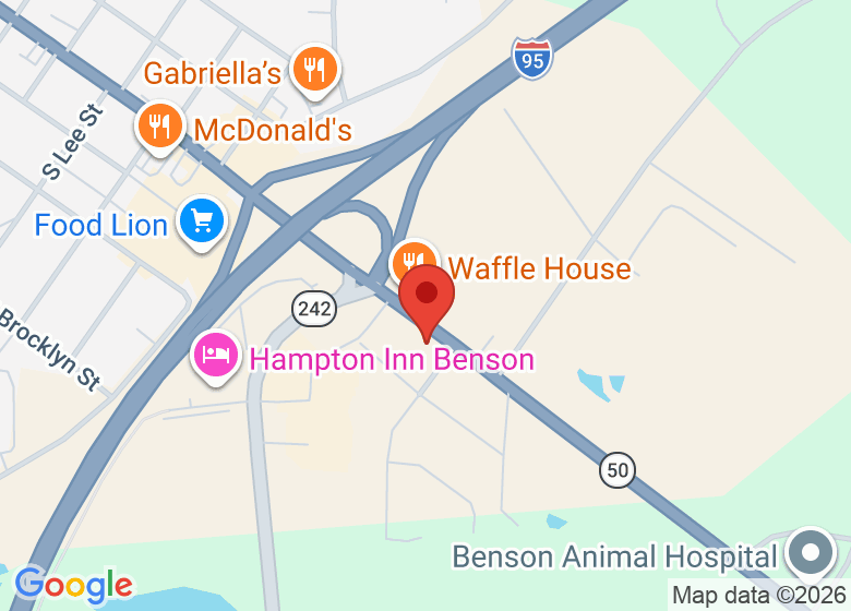 Map showing location of Lambert's Art Studio