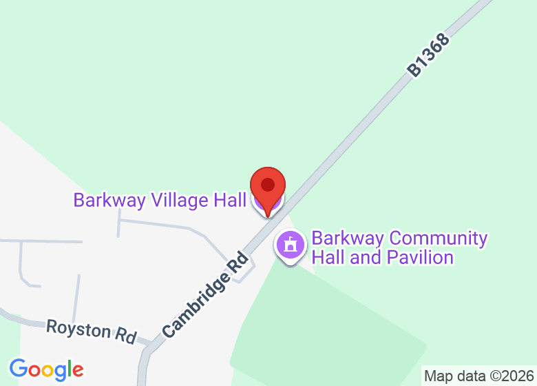Map showing location of Barkway Village Hall