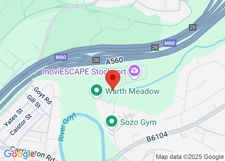 Map showing location of Tiva Aerial Arts 3rd floor Welkin Mill 