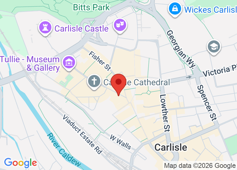 Map showing location of Crown & Mitre Hotel