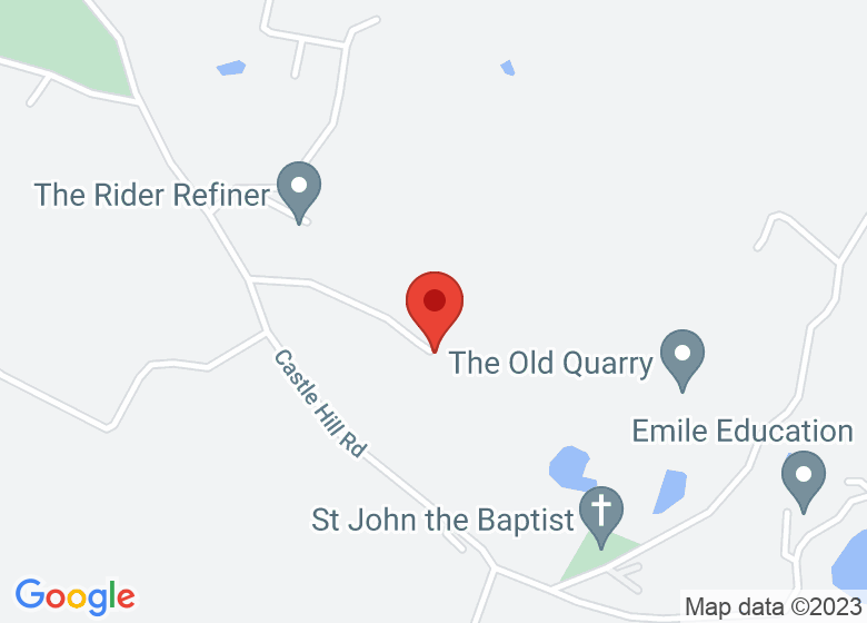 Map showing location of Castle Hill Farm